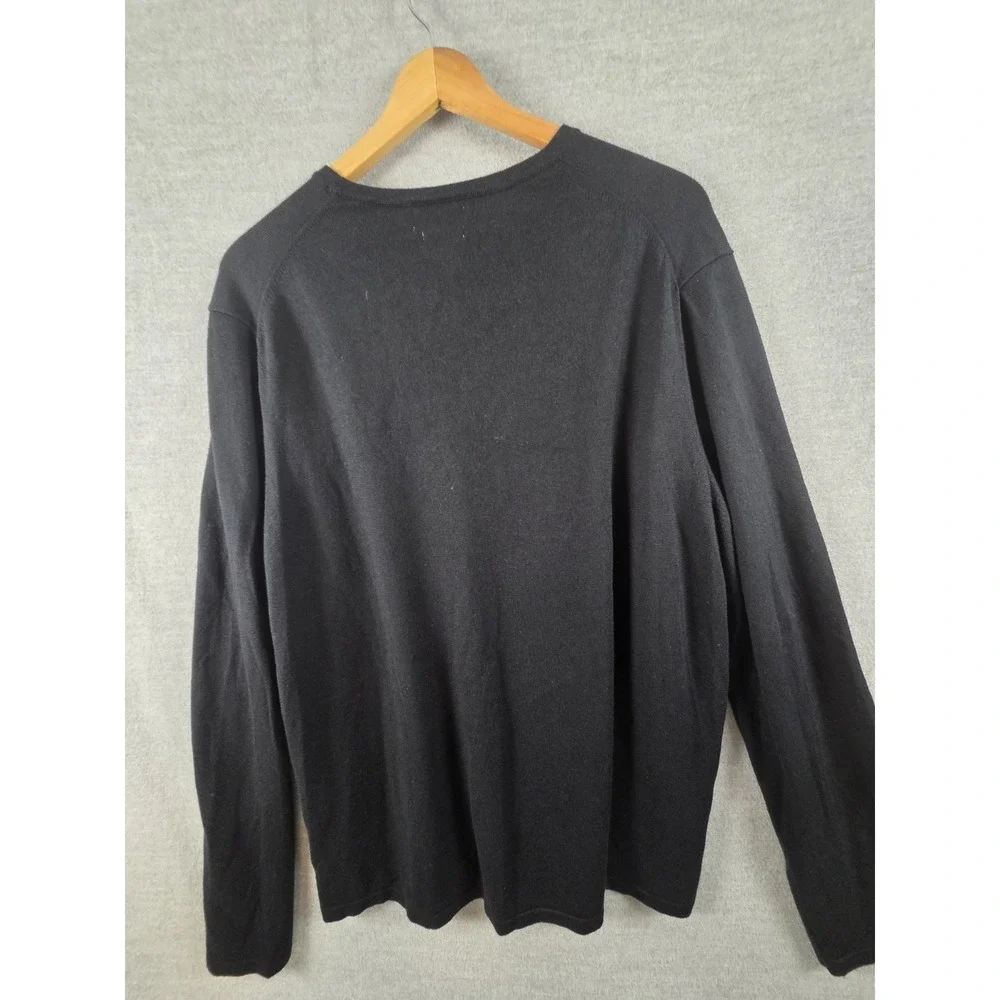 Banana Republic San Francisco Sweater Mens XL Silk Cashmere Black Career Preppy